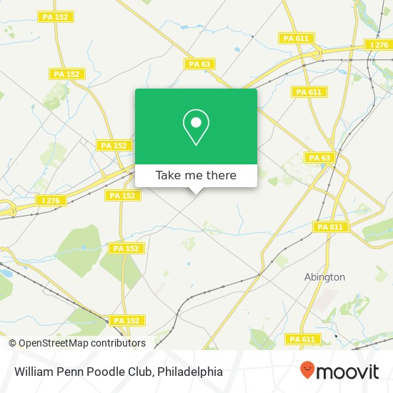 William Penn Poodle Club map