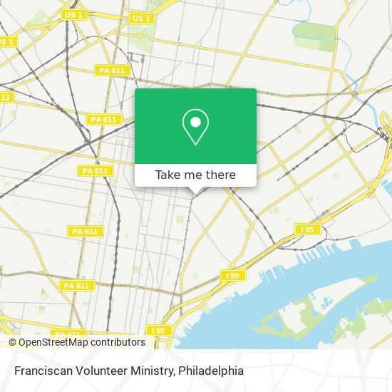 Franciscan Volunteer Ministry map