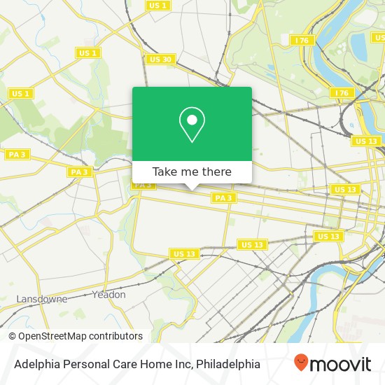 Adelphia Personal Care Home Inc map