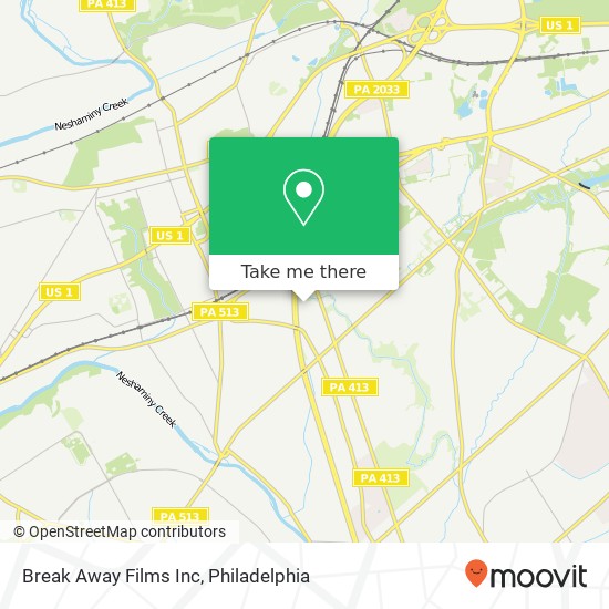 Break Away Films Inc map
