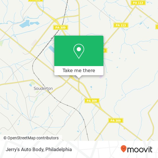 Jerry's Auto Body map