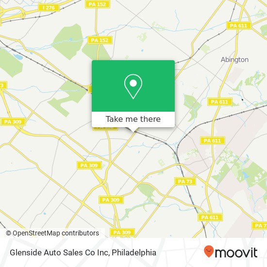 Mapa de Glenside Auto Sales Co Inc