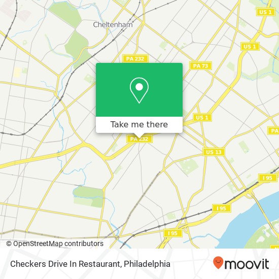 Mapa de Checkers Drive In Restaurant