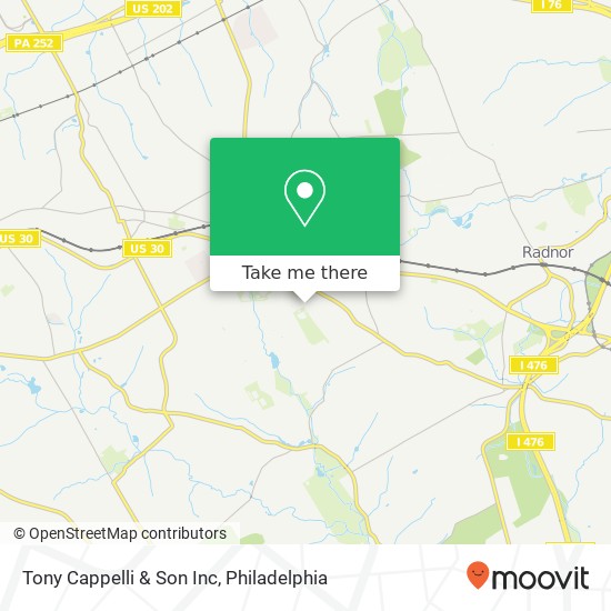 Mapa de Tony Cappelli & Son Inc