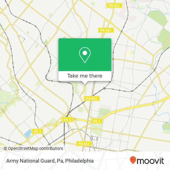Army National Guard, Pa map