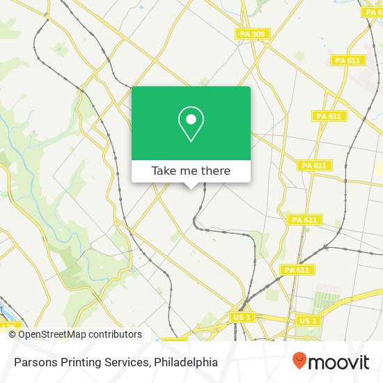 Parsons Printing Services map