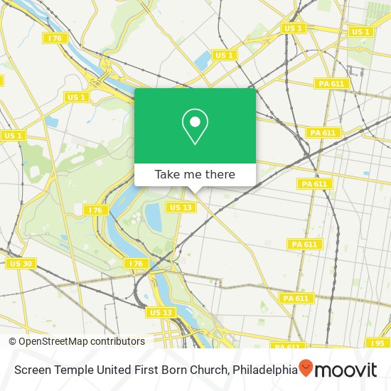 Mapa de Screen Temple United First Born Church