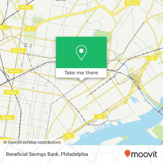 Mapa de Beneficial Savings Bank