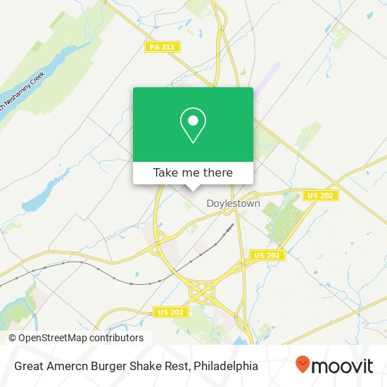 Mapa de Great Amercn Burger Shake Rest