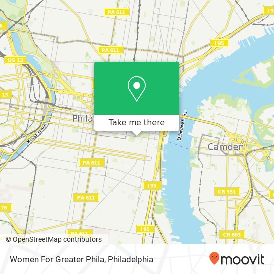 Women For Greater Phila map