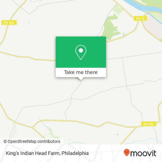 Mapa de King's Indian Head Farm