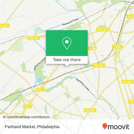 Parkland Market map