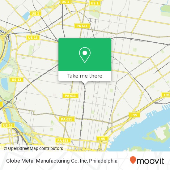 Globe Metal Manufacturing Co, Inc map