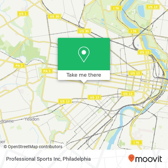 Professional Sports Inc map