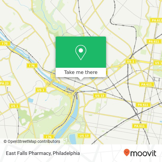 Mapa de East Falls Pharmacy