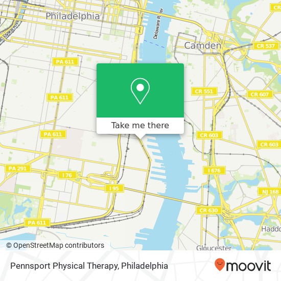 Pennsport Physical Therapy map
