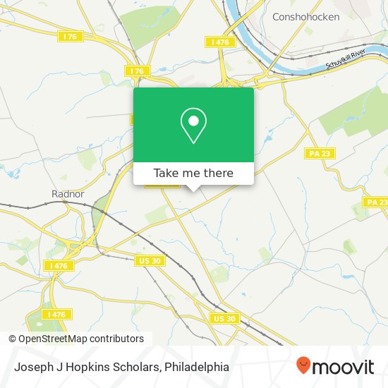 Joseph J Hopkins Scholars map