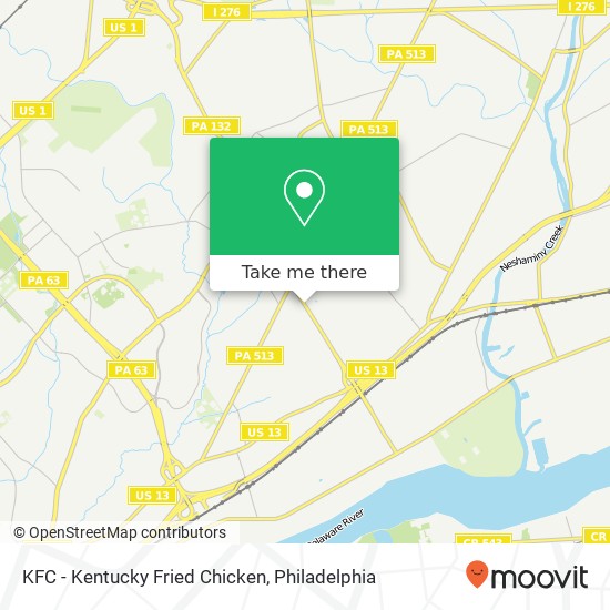 KFC - Kentucky Fried Chicken map