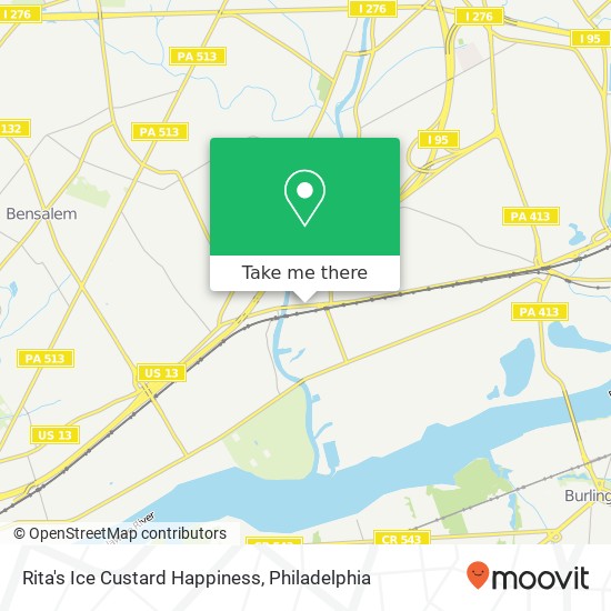 Rita's Ice Custard Happiness map