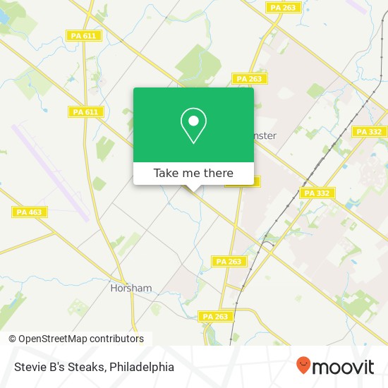 Stevie B's Steaks map