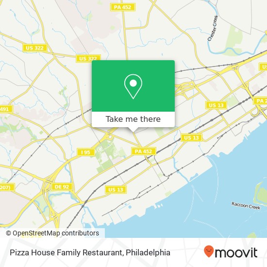 Mapa de Pizza House Family Restaurant