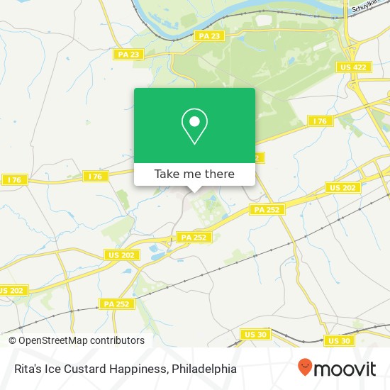 Rita's Ice Custard Happiness map