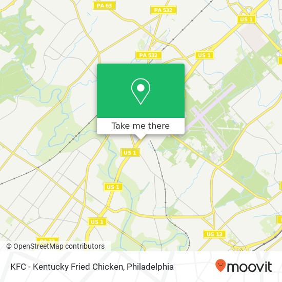 Mapa de KFC - Kentucky Fried Chicken