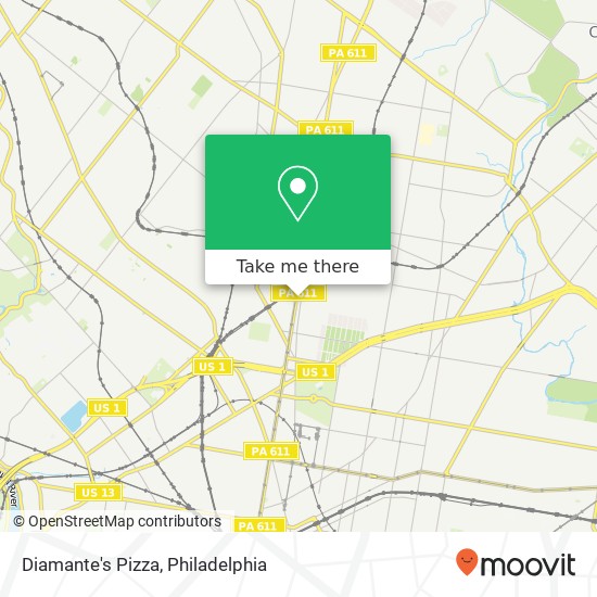 Diamante's Pizza map