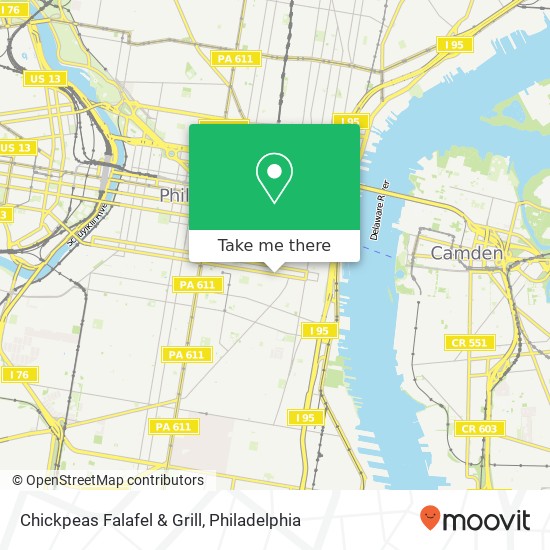 Mapa de Chickpeas Falafel & Grill