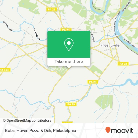 Bob's Haven Pizza & Deli map