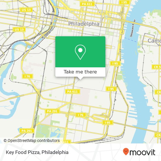 Mapa de Key Food Pizza