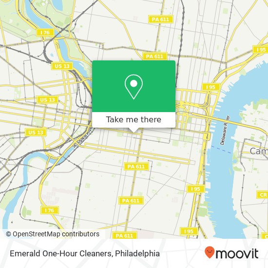 Emerald One-Hour Cleaners map