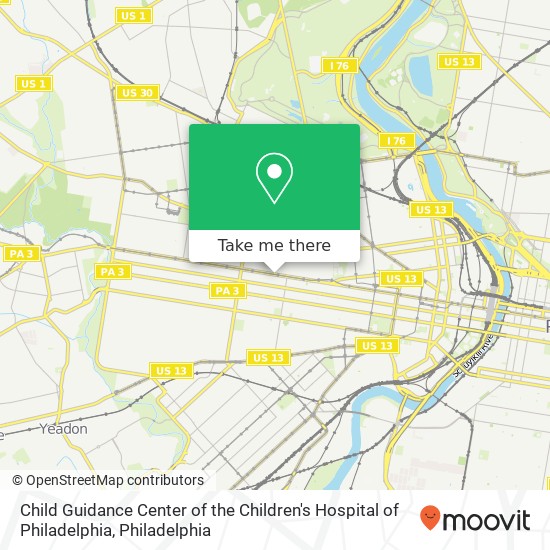Child Guidance Center of the Children's Hospital of Philadelphia map