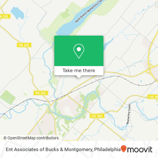 Ent Associates of Bucks & Montgomery map