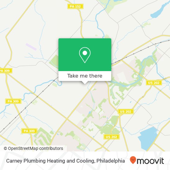 Carney Plumbing Heating and Cooling map