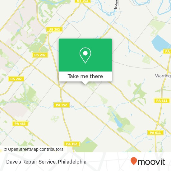 Mapa de Dave's Repair Service