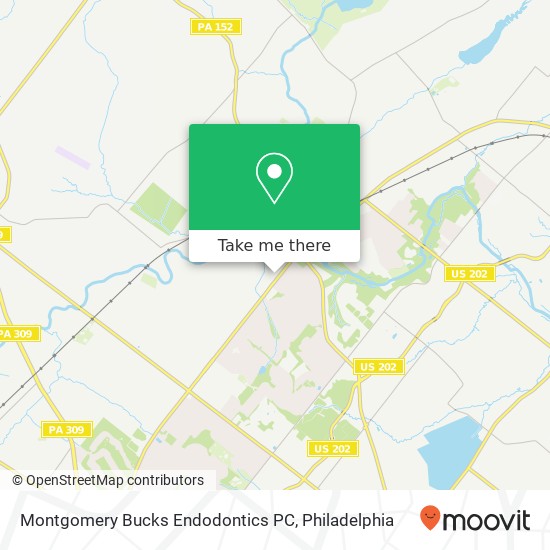 Montgomery Bucks Endodontics PC map