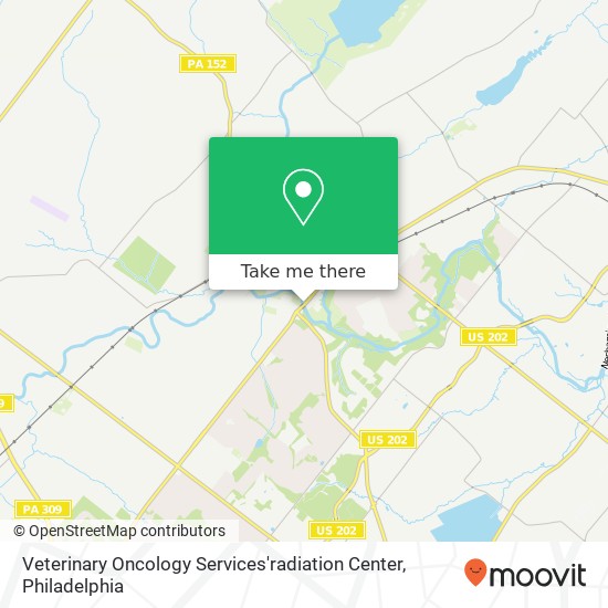 Mapa de Veterinary Oncology Services'radiation Center