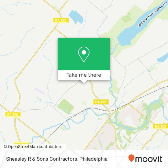 Sheasley R & Sons Contractors map