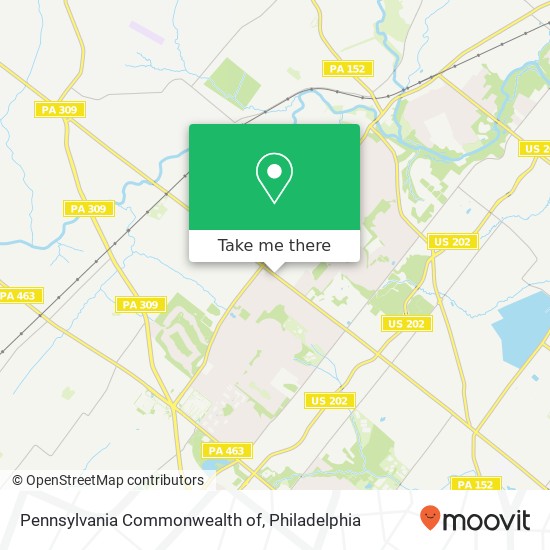 Pennsylvania Commonwealth of map