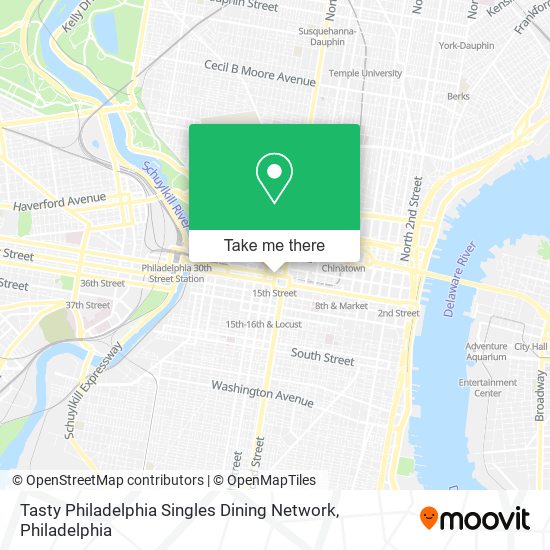 Mapa de Tasty Philadelphia Singles Dining Network