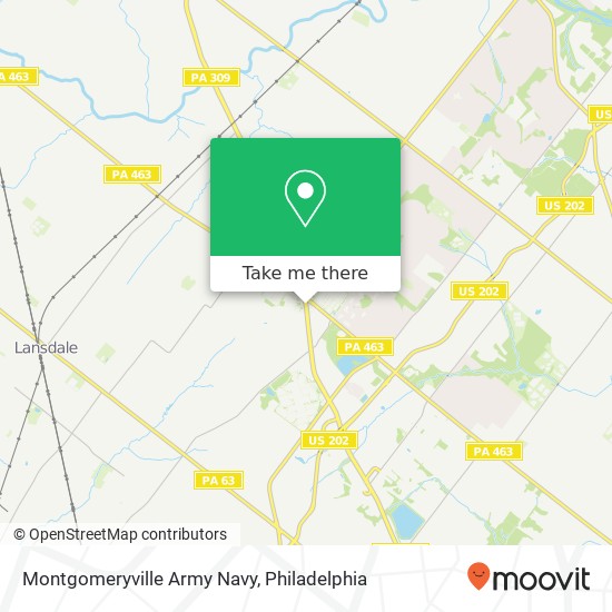 Montgomeryville Army Navy map