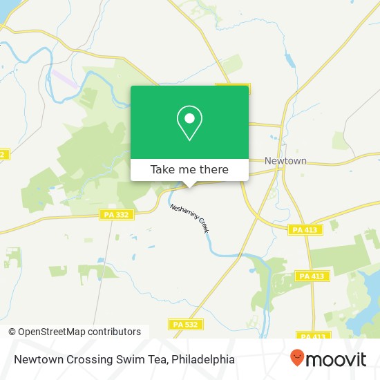 Newtown Crossing Swim Tea map