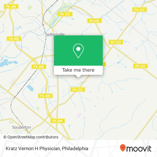 Kratz Vernon H Physician map