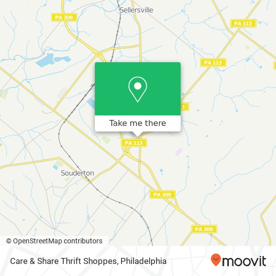 Mapa de Care & Share Thrift Shoppes