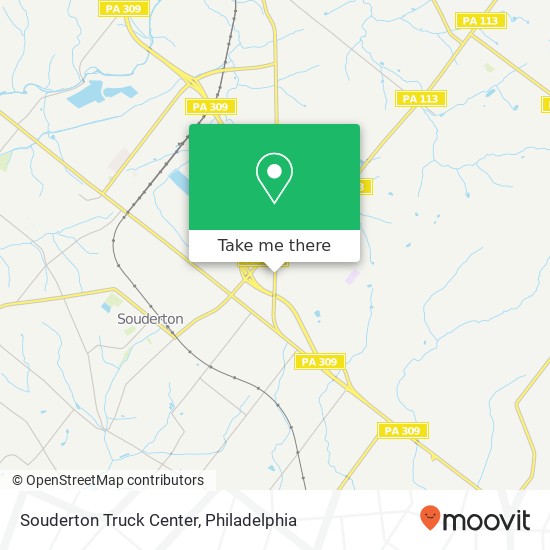 Mapa de Souderton Truck Center