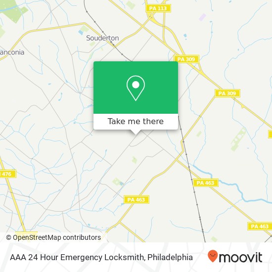 Mapa de AAA 24 Hour Emergency Locksmith