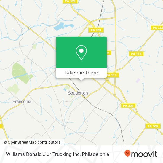 Williams Donald J Jr Trucking Inc map