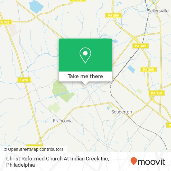 Christ Reformed Church At Indian Creek Inc map