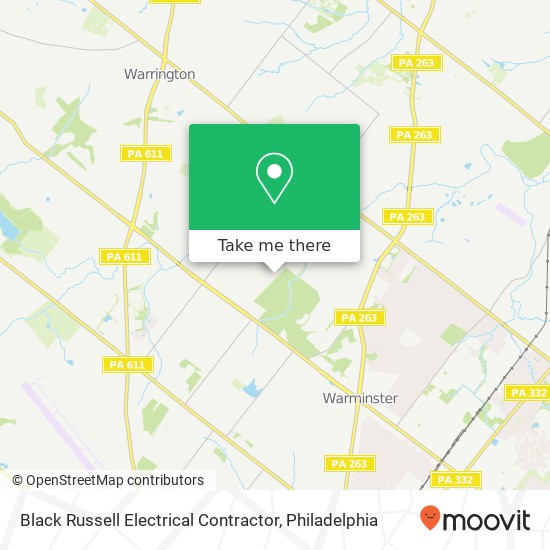 Black Russell Electrical Contractor map